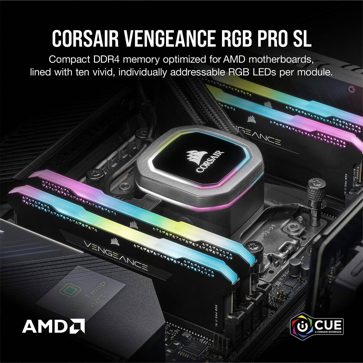 CORSAIR Corsair DDR4-3600MHz デスクトップPC用 メモリ VENGANCE RGB PRO SLシリーズ 32GB_画像2