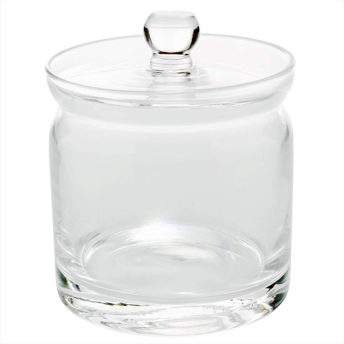 ポプリポット 苔テラリウム 容器 塩壺 シュガーポット ガラス瓶 蓋付き 保存容器 キャニスター S 約直径8×高さ9cm 透明 46T043_画像1