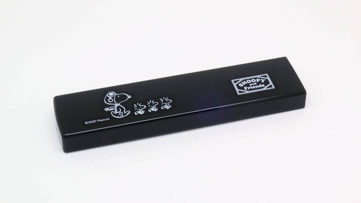 OSK 弁当用箸・カトラリー スヌーピー(ブラック) 引フタコンビ 日本製 CT-27 4.8×19.1×高さ1.8cm_画像2