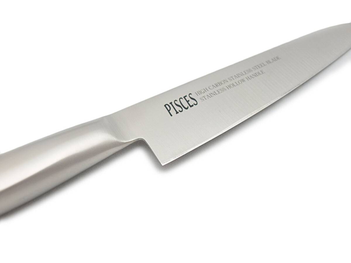 佐竹産業 包丁 PISCES ペティナイフ 日本製 135mm 皮むき 野菜 果物ナイフ 錆びにくい 特殊ステンレス鋼 オールステンレス 一体型_画像2