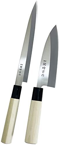 SUMIKAMA (スミカマ) 関時宗作 包丁 2点セット 日本製 刺身包丁 出刃包丁 魚 刺身 和食 関市製 300ST_画像1
