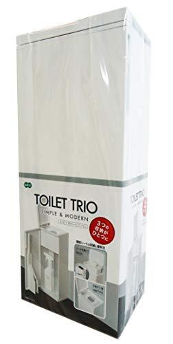 オーエ トイレ収納ケース TOILET TRIO ホワイト 約縦41×横17×奥行12.7cm トイレブラシ トイレ用洗剤_画像1