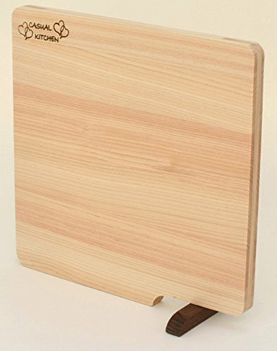 ダイワ産業 まな板 スタンド付き 食洗機対応 木製 ひのき 軽量 日本製 防カビ 正方形 22cm_画像2