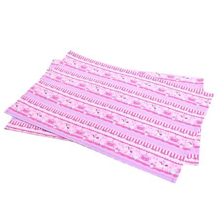 COLORFUL CANDY STYLE ランチョンマット 女の子 子供 布製 おしゃれ 給食 綿 レースチュールとメリーゴーランド(ピンク)_画像2