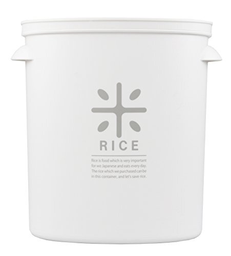 パール金属 日本製 米びつ 5kg ホワイト 計量カップ付 お米 袋のまま ストック RICE HB-3433の画像6