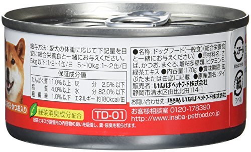 いなば ドッグフード 日本の魚 さば まぐろ・かつお入り 170グラム (x 24) (まとめ買い)_画像2