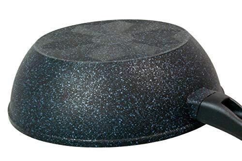  tough ko(Tafuco).. saucepan deep type fry pan 24cm gas fire exclusive use super light weight diamond marble cast black F-7151