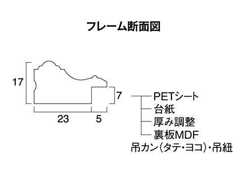 大仙 額縁 賞状額 金消 R A3大 樹脂製 シュリンクパック J045B3400_画像5