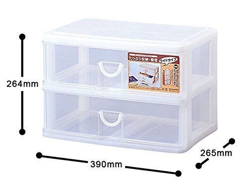  sun ko- plastic small articles storage 2 step 2 box L pis width 39× inside 26.5× height 26.4cm white 