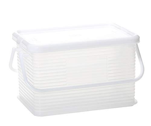  sun ko- plastic storage case simple white width 38× depth 24.5× height 22.2cm container clear M ( made in Japan ) 171894