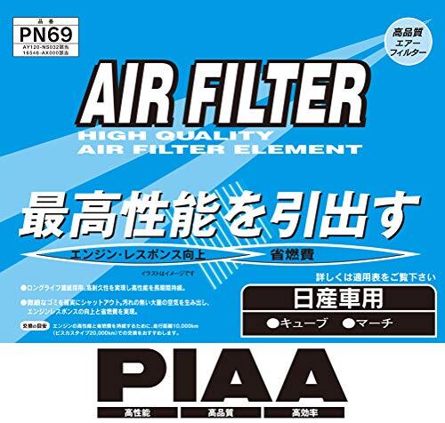 PIAA エアーフィルター (エアフィルター) 1個入 [日産車用] キューブ・マーチ_他 PN69_画像1