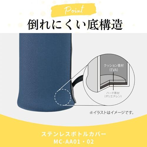 象印 (ZOJIRUSHI) ステンレスボトルカバー 水筒カバー Mサイズ グレー MC-AA02-HA_画像5