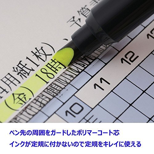 トンボ鉛筆 蛍光ペン 蛍コート80 黄緑色 10本 WA-SC92-10P_画像4
