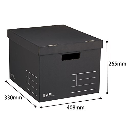 kokyo storage box NEOS L size cover attaching black A4-NELB-D