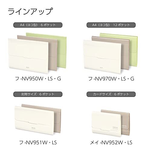 コクヨ ドキュメントファイル ノビータ ポケットが大きく開く書類ファイル A4 6ポケット リーフグリーン フ-NV950G_画像8