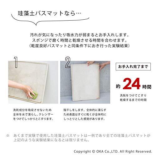 オカ(OKA) 乾度良好 Dナチュレ バスマット 約45×65cm グレー ( お風呂マット 大判 浴室 おしゃれ 洗面所 足ふきマット 抗菌_画像9