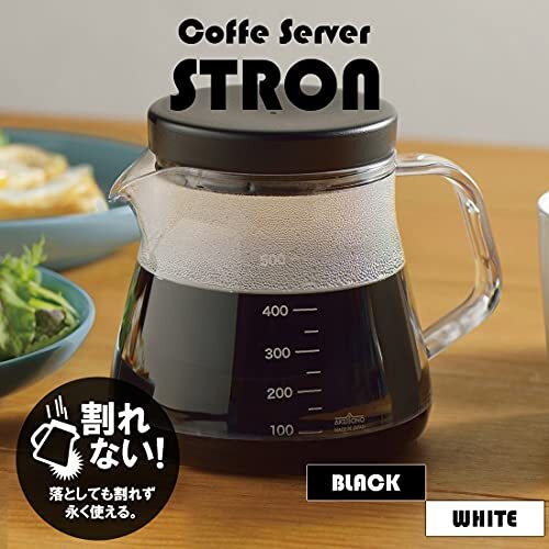 曙産業 割れない コーヒーサーバー 500ml ブラック ストロン 500 食洗器対応 日本製 TW-3732_画像2