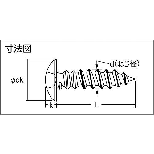 TRUSCO(トラスコ) トラス頭タッピングねじ ユニクロ M6×20 40本入 B42-0620_画像6