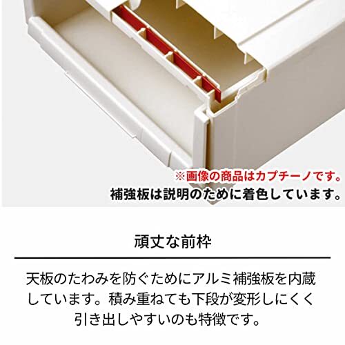 天馬 衣装ケース フィッツユニットケース クローゼット用 カプチーノ 幅35×奥行55×高さ30cm 3530_画像6