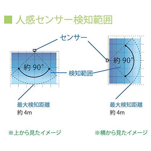 オーム電機 LEDセンサーライト 乾電池式 フック型|LS-B60JF-4 昼白色 (約)幅50×高さ188×奥行30mm_画像5