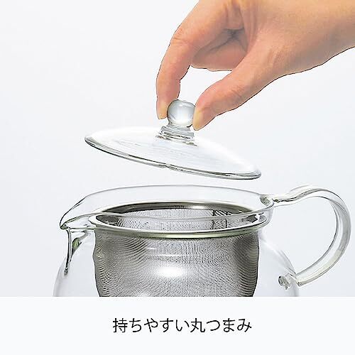 HARIO(ハリオ) 茶茶急須 透明 実用容量450ml 丸 電子レンジ対応 CHJMN-45T_画像5