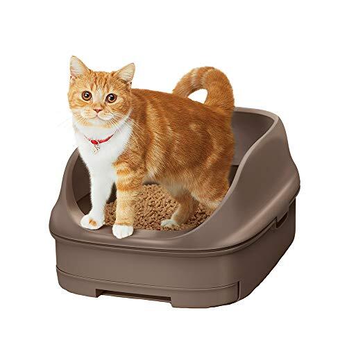 nyan.. чистый туалет комплект [ примерно 1. месяц минут chip * сиденье есть ] кошка для туалет корпус открытый модель Brown 