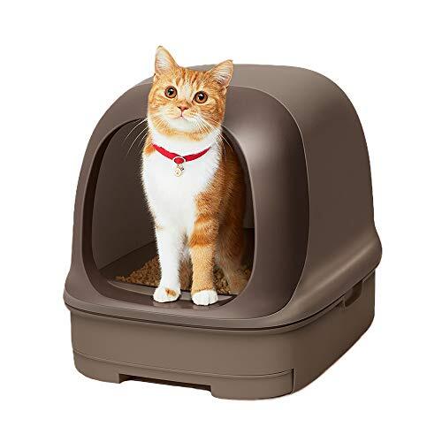 nyan.. чистый туалет комплект [ примерно 1. месяц минут chip * сиденье есть ] кошка для туалет корпус купол модель Brown 