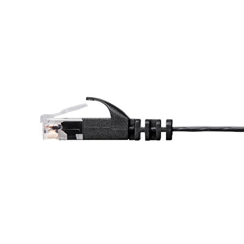 サンワサプライ CAT6フラットLANケーブル (5m) 1Gbps/250MHz RJ45 ツメ折れ防止 ブラック LA-FL6-05BK_画像2