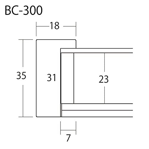 大額 色紙額 BC-300 8×9寸 ブラウン スタンド付き UVカットアクリル_画像6