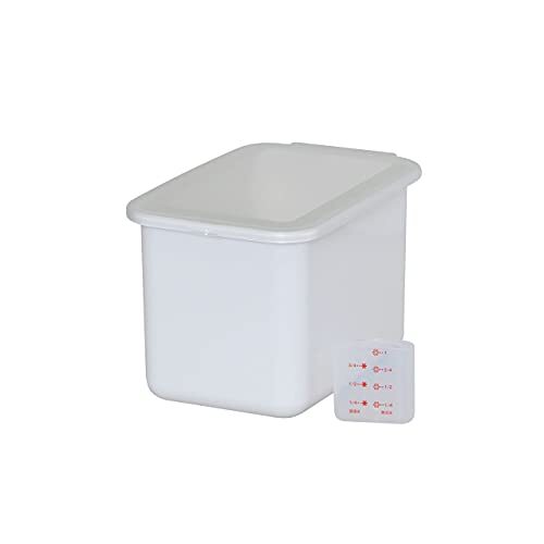 Belca rice chest system kitchen for rice box 6 capacity 6kg width 20× depth 30.3× height 19.3cm white measure cup attaching air-tigh day 