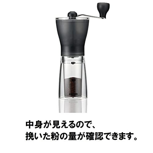 HARIO(ハリオ) コーヒーミル 透明ブラック 手挽き セラミック スリム MSS-1TB_画像4