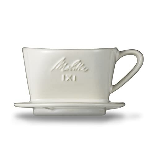 メリタ Melitta コーヒー ドリッパー 陶器製 日本製 計量スプーン付き 1~2杯用 ホワイト 陶器フィルターシリーズ SF-T1×1_画像1