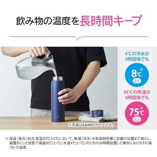 象印マホービン ステンレスマグ 水筒 大容量 720ml ワンタッチタイプ シームレスせん お手入れ点数たったの3点 ソフトブラック SM-VB_画像5