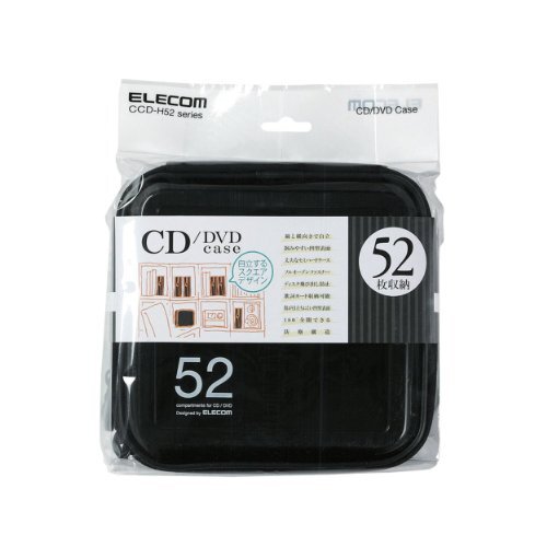 エレコム DVD CDケース セミハード ファスナー付 52枚収納 ブラック CCD-H52BK_画像2