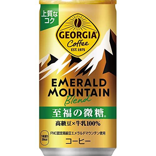 Georgia コカ・コーラ ジョージア エメラルドマウンテンブレンド 至福の微糖 缶 コーヒー 185g×30本_画像1