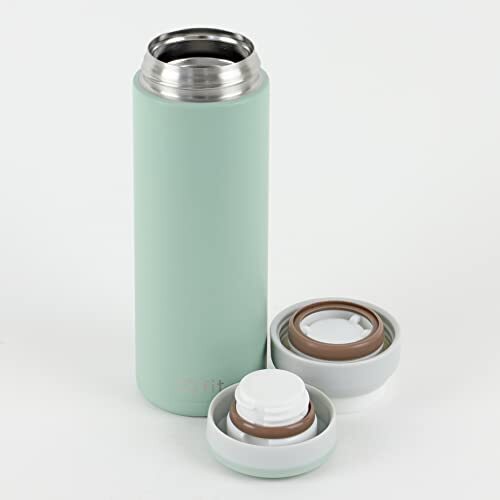 パール金属 水筒 ボトル マグボトル 500ml アイスストッパー付 保温 保冷 ステンレス製 スモーキーグリーン カフェマグフィット HB-6_画像4