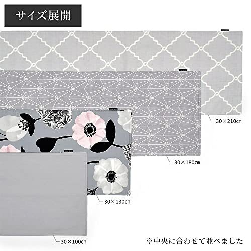 スタイルデコール(STYLE Decor) テーブルランナー・テーブルセンター (30cm×100cm) 綿100% リバーシブルタイプ ブルー_画像6