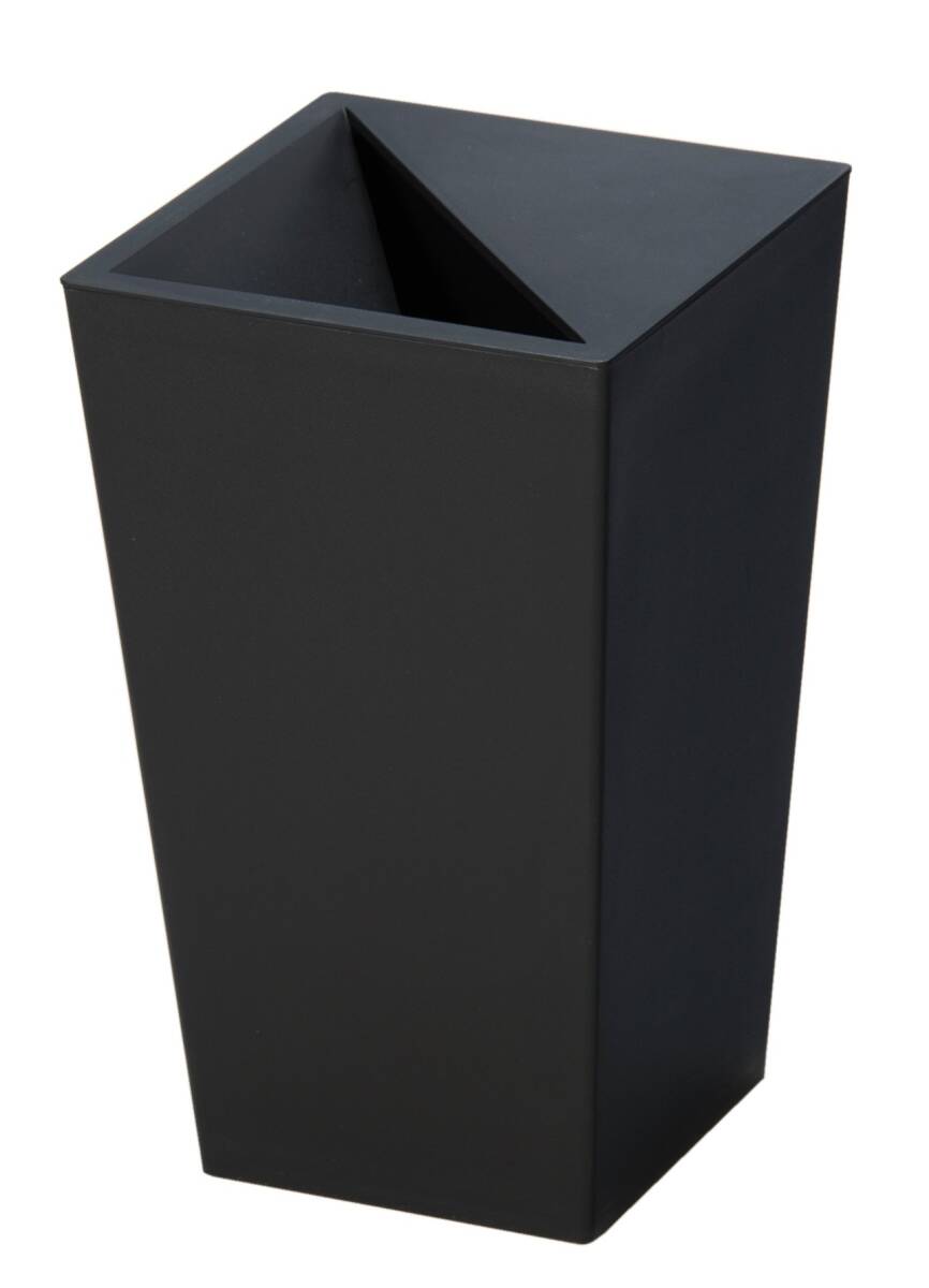 新輝合成 トンボ ユニード カクス ゴミ箱 ゴミを見せない 5.5リットル ブラック 幅17×奥行17×高さ28cm 蓋付き S-28 日本製_画像1