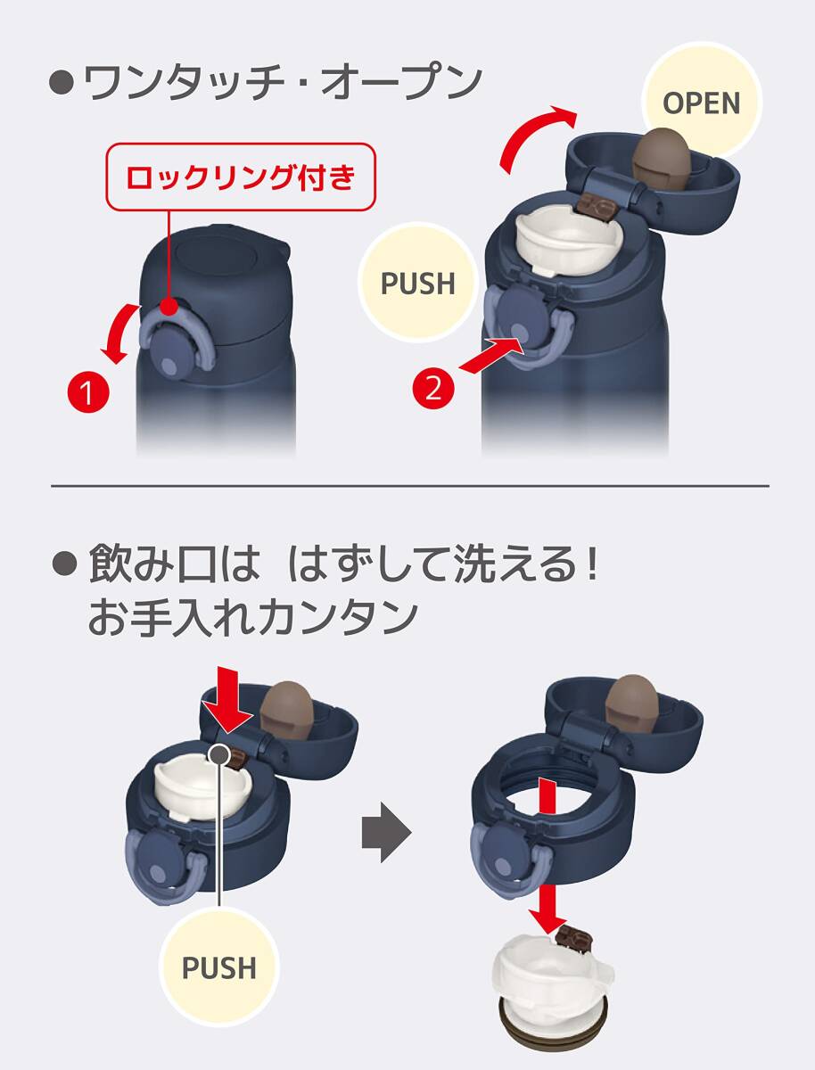 サーモス 水筒 真空断熱ケータイマグ 250ml ディープネイビー JOP-250 DPNVの画像4