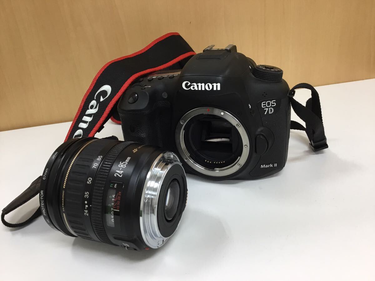 【T】【12677他】Canon EOS7D デジカメ ボディのみ バッテリー無し・LENS 24-85㎜ カメラ＆レンズセットの画像1