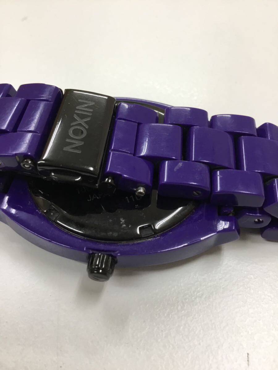 1円スタート☆【12582】 腕時計 ニクソン NIXON 電池無し 紫 パープル 時計の画像8