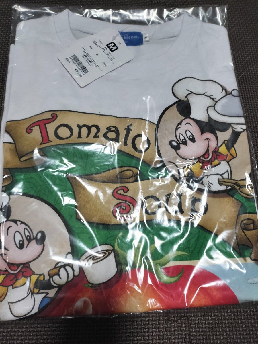 新品 タグ付き  Tシャツ ディズニーリゾート トマト缶 レディース Mサイズ