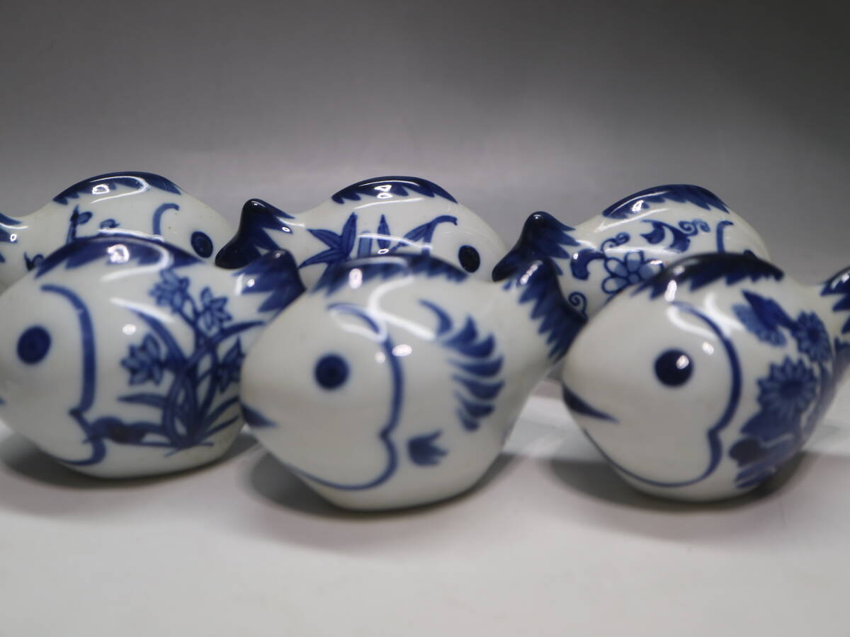 sa.. fish ceramics comming off sphere comming off lamp 6 kind 6 piece set gardening 