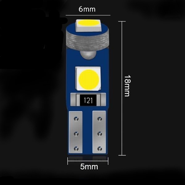 T5 3030 SMD LED 白(ホワイト) 10個セット メーターランプ エアコンランプ コンソールランプ フットランプ インジケーターランプの画像2