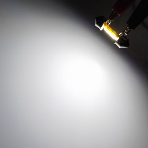 24V専用 T10×31mm COB LED 12素子 白(ホワイト) 4個セット　マップランプ　カーテシランプ　ラゲッジランプ　ライセンスナンバー灯_画像3