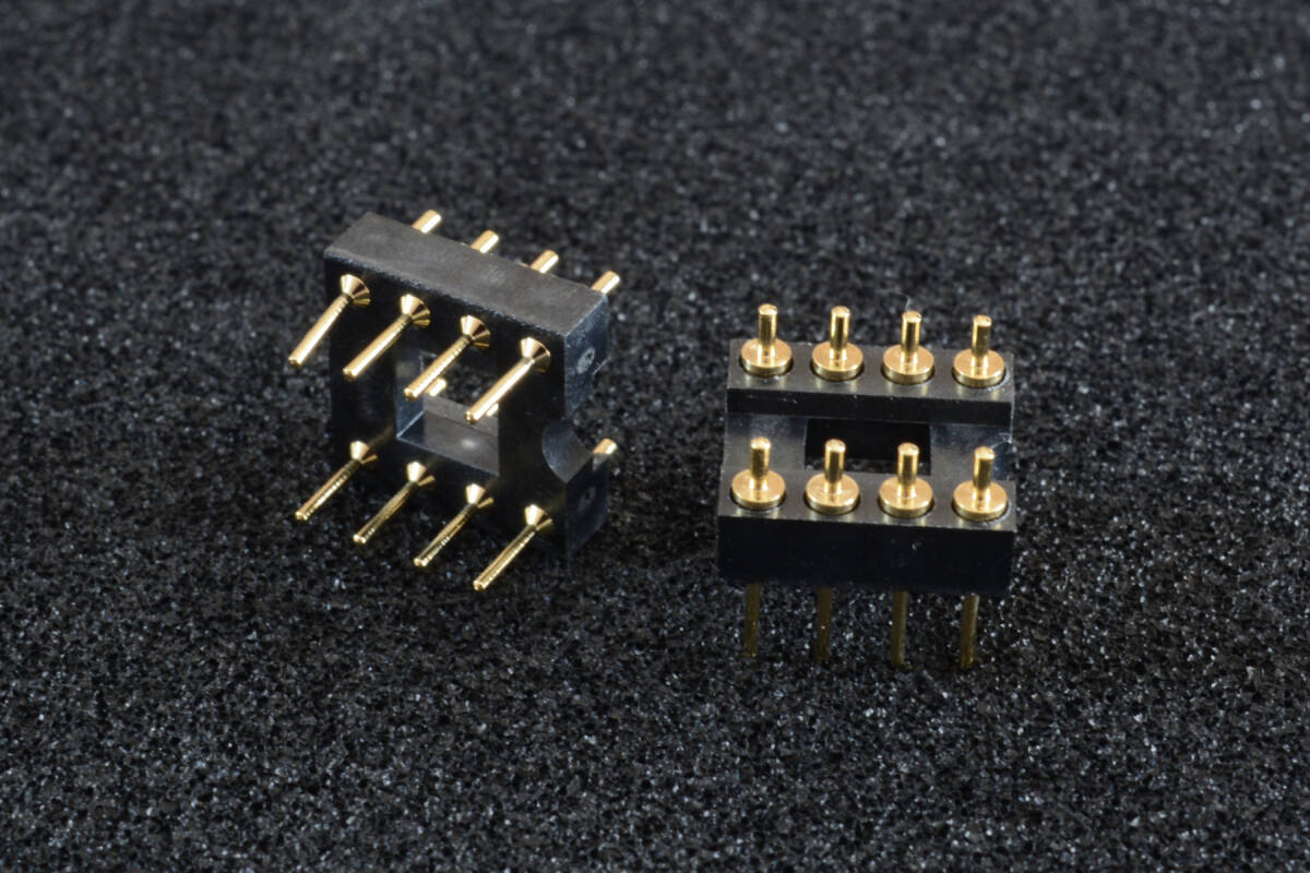 MUSES05 1回路8ピンDIP化 (超)ローハイト仕様 オーディオ用オペアンプ 2個セット ハイグレードコンデンサー装着2回路化アダプター付き bの画像3