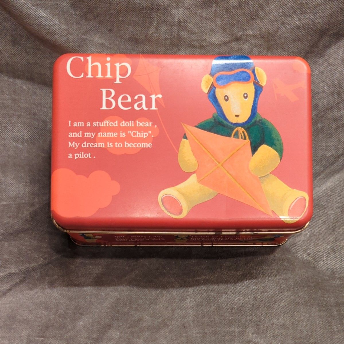 【超希少品】【ゆうパケットプラス発送】ドリカポ Chip Bear ブリキ缶  風月堂 レスポワール
