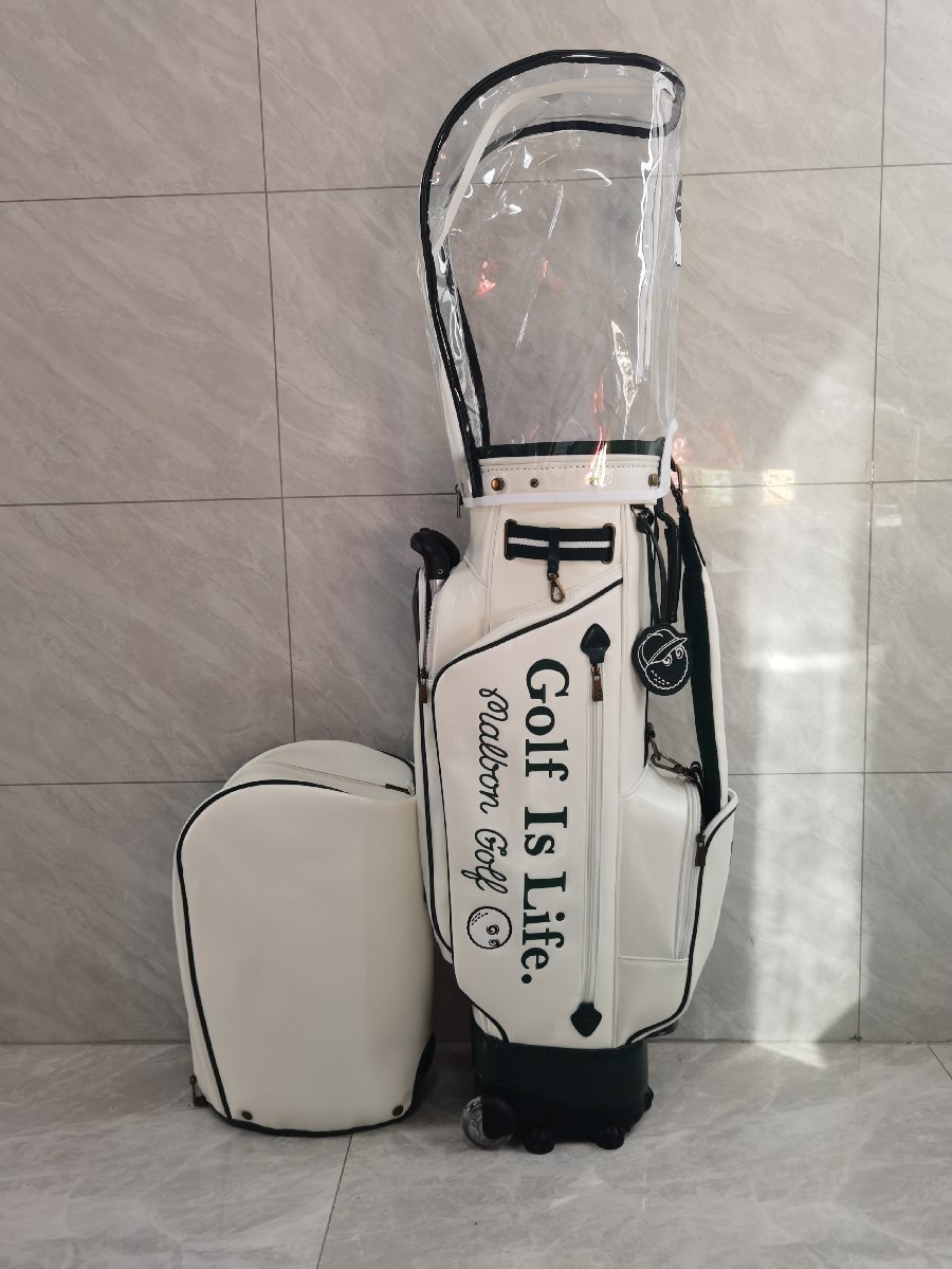 Malbon キャディバッグ 9インチ 4KG フード2種類付き 新品 Malbon キャディバッグ 9インチ 4KG フード2種類付き 新品