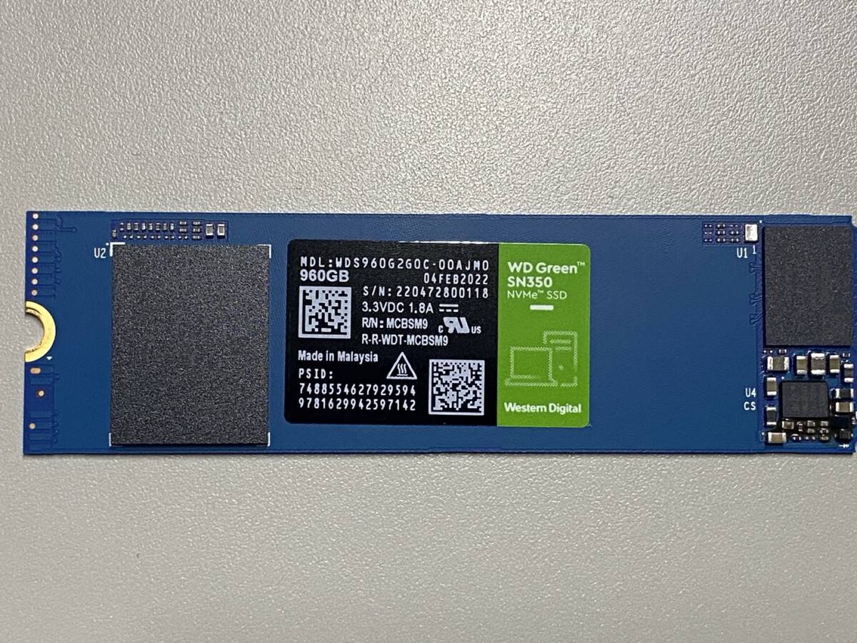 Westem Digital SSD WDS960G2G0C-00AJMO 960GB M.2 (Type2280)の画像1