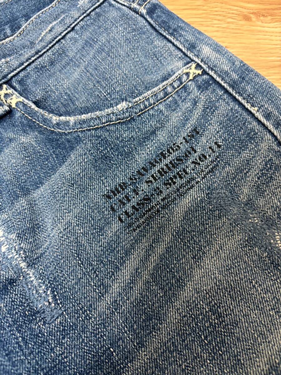 [NEIGHBORHOOD] 05SS CRACK SAVAGE DENIM クラックサベージ インディゴデニムパンツ S 日本製 ネイバーフッドの画像8